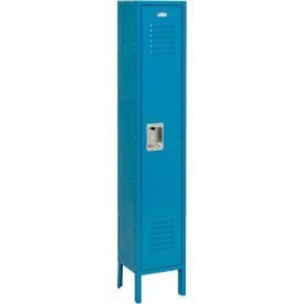 Global Industrial„¢ Infinity® 1-Tier 1 Door Locker,  12"Wx12"Dx60"H,  Blue,  Unassembled