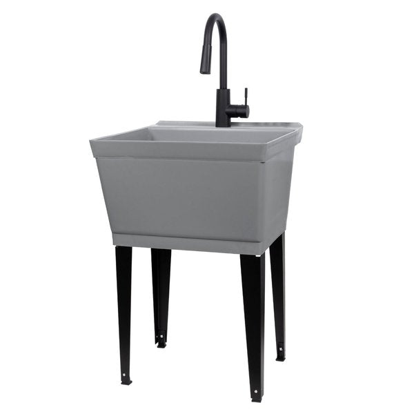 22.875 in. W X 23.5 in. D Freestanding Plastic Laundry Tub