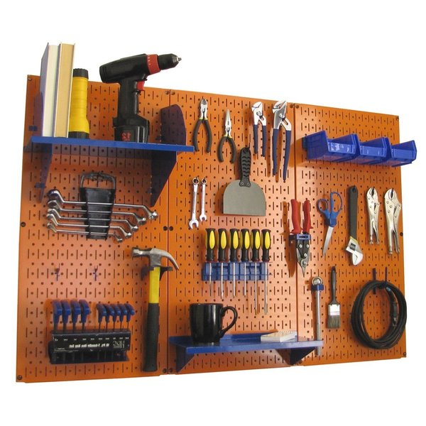 Standard Industrial Pegboard Kit,  Orange/Blue