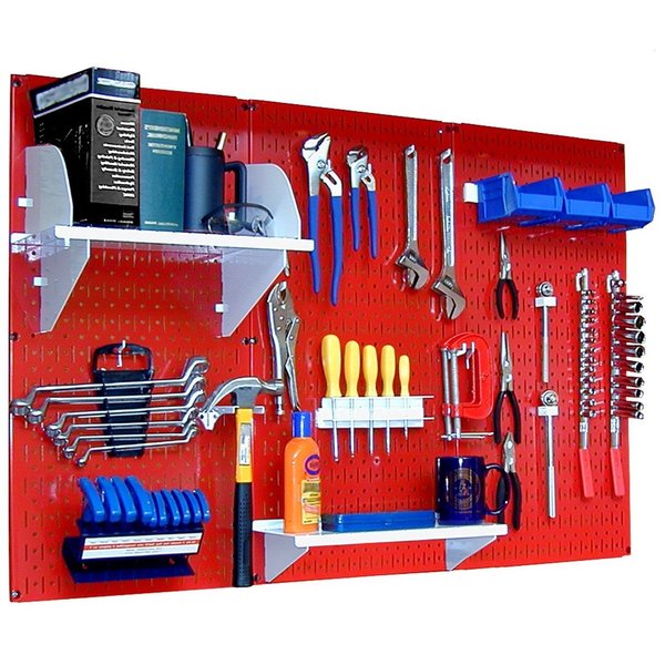 Standard Industrial Pegboard Kit,  Red/White