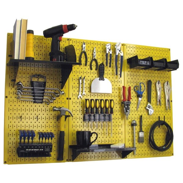 Standard Industrial Pegboard Kit,  Yellow/Black