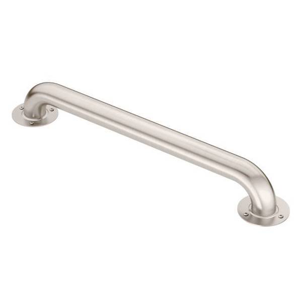 18" L,  Vertical or Horizontal Bars,  Stainless Steel,  Exposed Screw 18" Grab Bar Satin Stainle