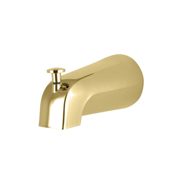 Rear Threaded,  Tub Spout W/ Top Diverter,  Polished Brass