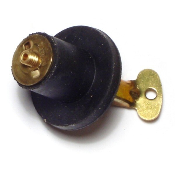 5/8" Brass Snap Handle Rubber Drain Plugs 4PK