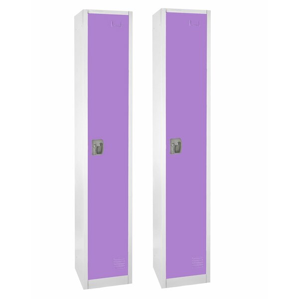 72in H x 12in W x 12in D 1-Compartment Steel Tier Key Lock Storage Locker in Purple,  2PK