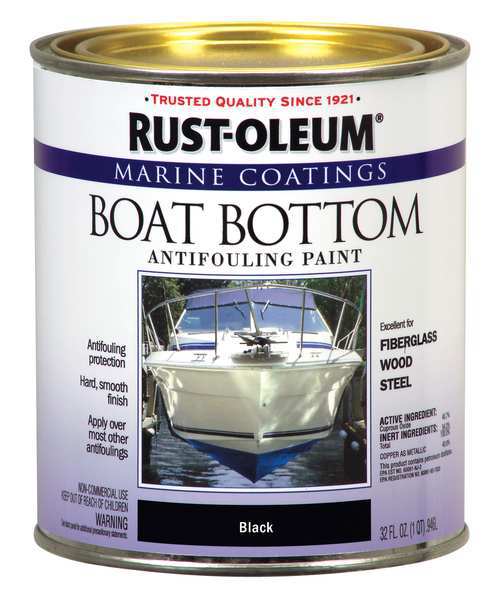 Boat Bottom Antifouling Paint, Blk, Alkyd