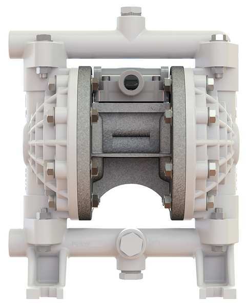 Double Diaphragm Pump,  Polypropylene,  Air Operated,  PTFE,  10 GPM