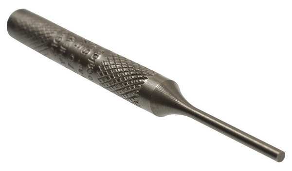 Knurled Pin Punch, 5/64 Tip, 3/16x2-3/4 in