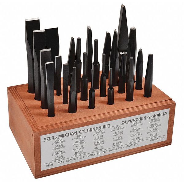 Punch and Chisel Set, 24 Pieces