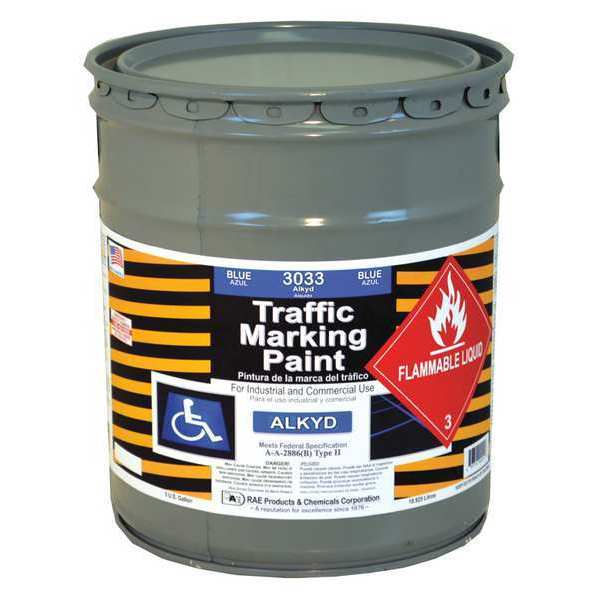 Traffic Zone Marking Paint,  5 Gal.,  Handicap Blue,  Alkyd Solvent -Based