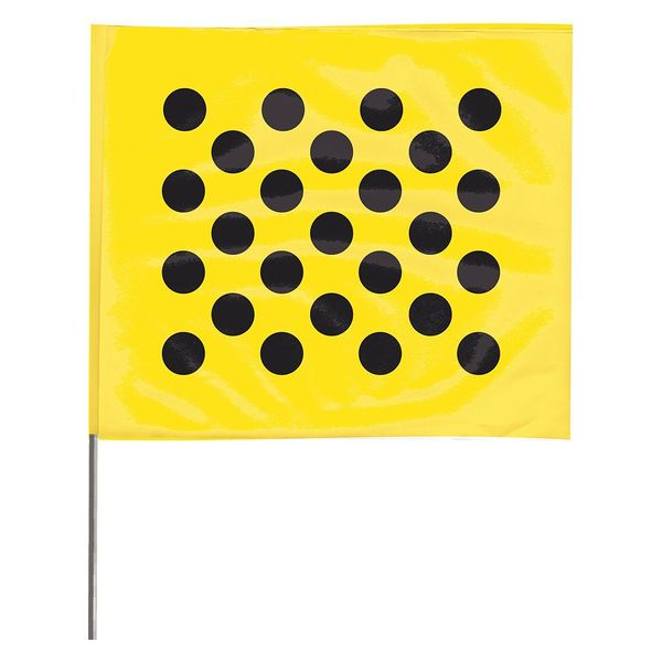 Marking Flag, Black Dots/Yellow, PK100