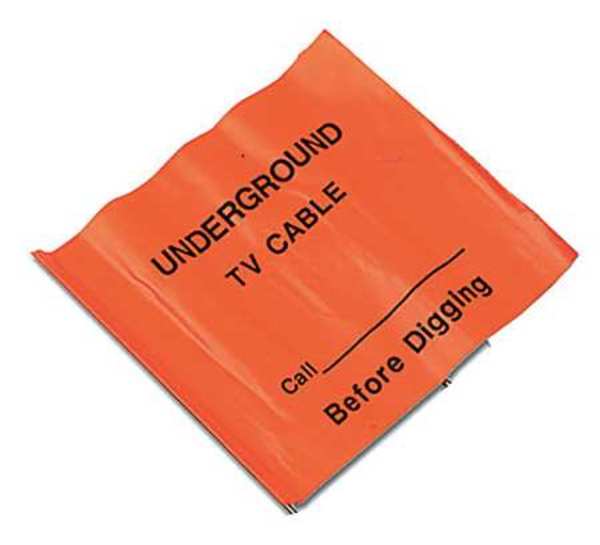Marking Flag, Orange, Cable TV, PVC, PK100