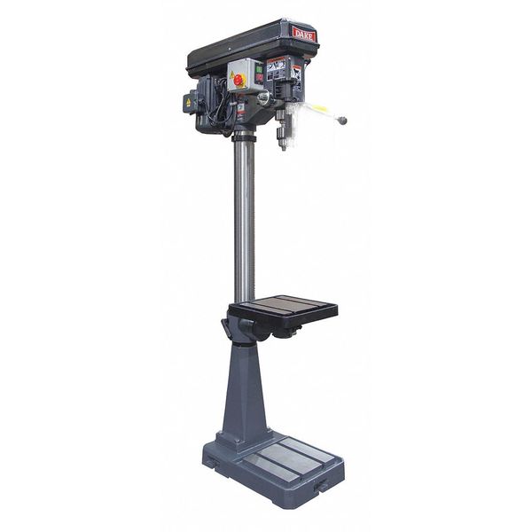Floor Drill Press,  Belt Drive,  2 hp,  120 V,  18 in Swing,  Variable Speed