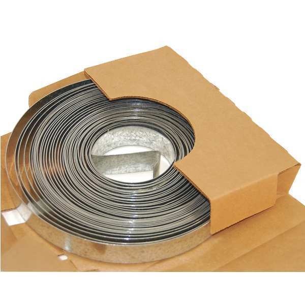Duct Strapping,  Galvanized Steel,  20 GA,  1 in W x