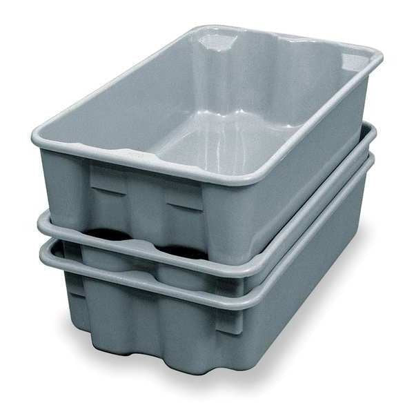 Stack & Nest Container,  Gray,  Fiberglass Reinforced Composite,  17 7/8 in L,  10 5/8 in W,  5 in H