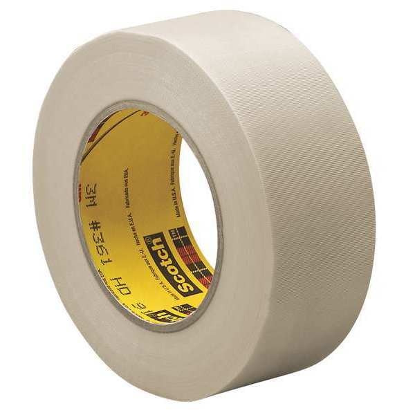 Cloth Tape, 1/2 In x 60 yd, 6.4 mil, White