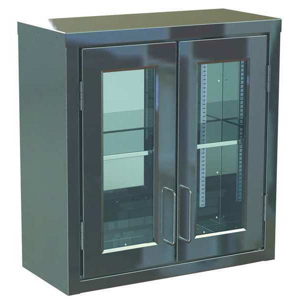 Stainless Steel Storage Cabinet w/Shelf,  27"W X 12"D X 28"H