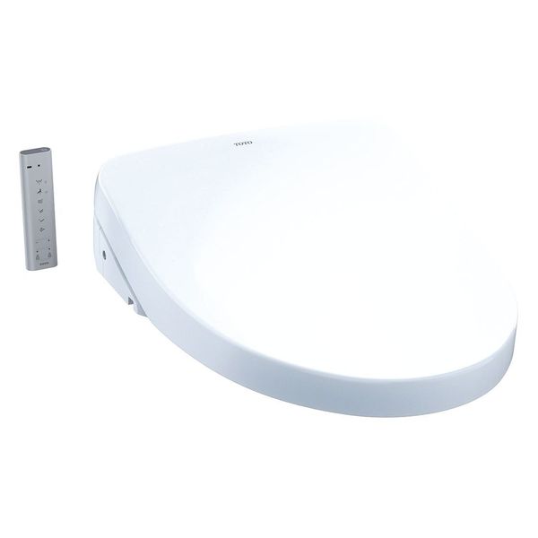 Bidet Seat,  With Cover,  Plastic,  Elongated,  White