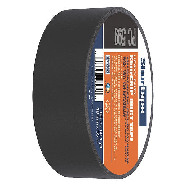 Duct Tape, 55m L, Adhesion 131 oz/in, Black