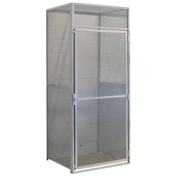 Bulk Storage Locker Starter,  48 in W,  48 in D,  90 in H,  0 Shelves,  1 Doors,  Steel,  Unassembled