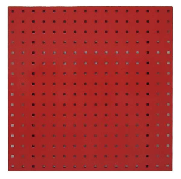Square Hole Pegboard, 24x24, Red, PK2