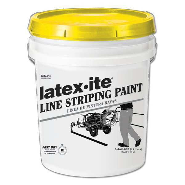 Striping Paint,  5 gal.,  Yellow,  Water -Based