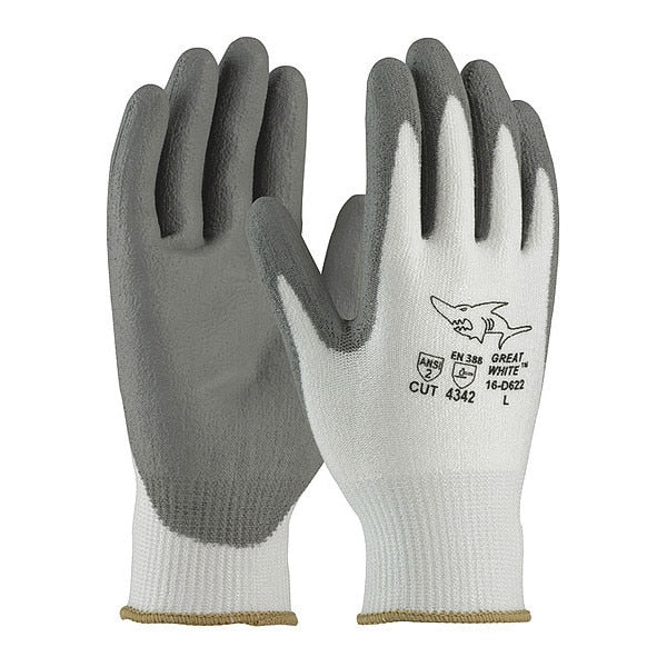 Cut Resistant Coated Gloves,  A2 Cut Level,  Polyurethane,  L,  12PK