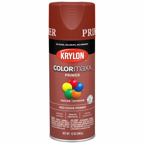 Spray Paint Primer, Red Oxide, 12 oz