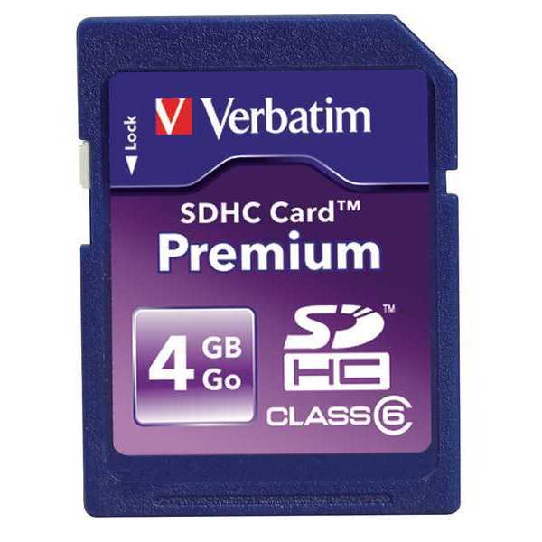 Premium SDHC Memory Card, 4 GB,