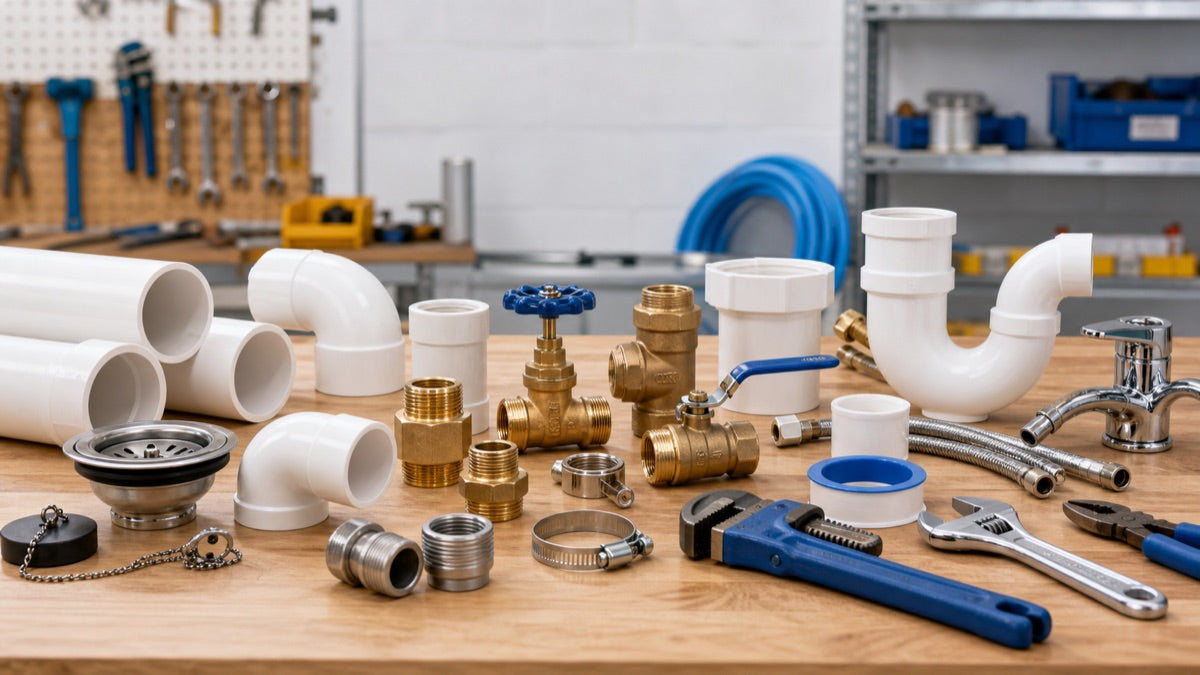 Plumbing fittings, valves, and repair supplies