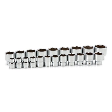 3/4 Inch Drive 6-Point Socket Set, 21-Piece 3/4-2 in.