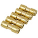 DOT Union Connector Brass Push-Lock Air Brake Fitting 3/8in Tube OD, Set of 5pcs