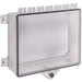 Enclosure w/Lock, Polycarbonate, Surface Mount, 8 7/8 in W x 10 7/8 in H x 3 5/8 in D, Clear