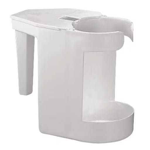 Toilet Cleaning Caddy, 3-1/4 in L, 6 in H, 7-1/4 in D, Plastic, White