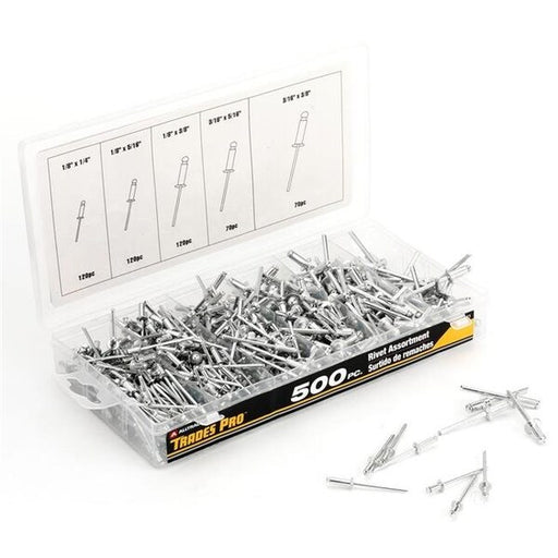 Trades Pro® 500 pc Aluminum Rivet Assortment - 836341