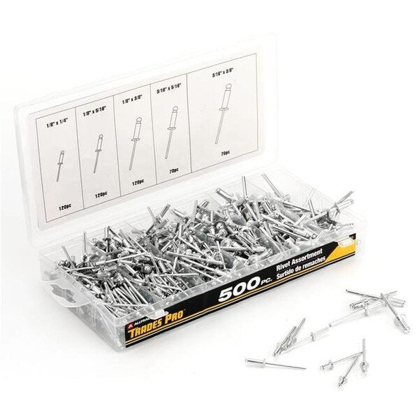 Trades Pro® 500 pc Aluminum Rivet Assortment - 836341