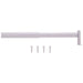Adjustable Closet Rod, 30 to 48 in L, Steel, White