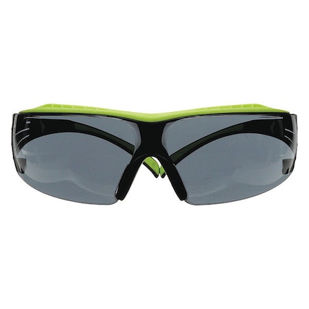 SecureFit 400, Safety Glasses, Anti-Fog & Anti-Scratch, Gray Lens, Black/Green Frame, Frameless