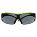 SecureFit 400, Safety Glasses, Anti-Fog & Anti-Scratch, Gray Lens, Black/Green Frame, Frameless