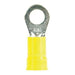 Ring Terminal, 3/8 in Stud Size, 6 AWG, 1,000 V, Nylon Insulated, Blue, Crimp Termination Only