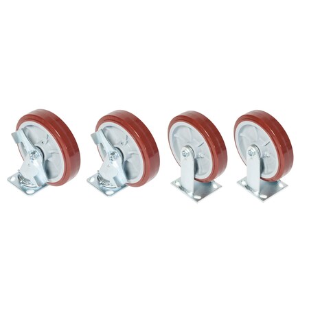 Plate Caster Kit,900 lb. Load Rating