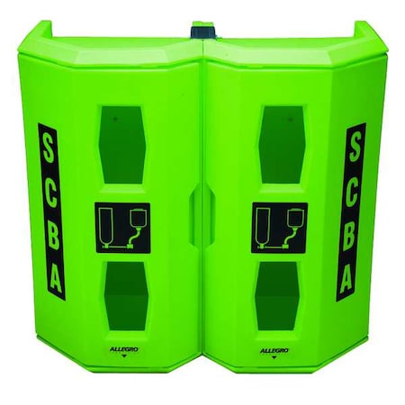 Hi-Viz Green Dual SCBA Wall Case