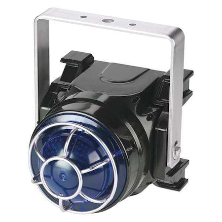 Warning Light, Blue, LED, 24V DC, 60, 75, 90 FPM, Not Applicable Dia., U-Bracket