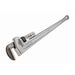 48" Aluminum Straight Pipe Wrench, Serrated, Tether Capable, 6" Jaw Capacity