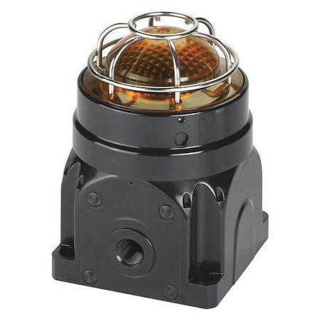 Warning Light, Amber, LED, 120 to 240V AC, 60, 75, 90 FPM, Not Applicable Dia., Surface