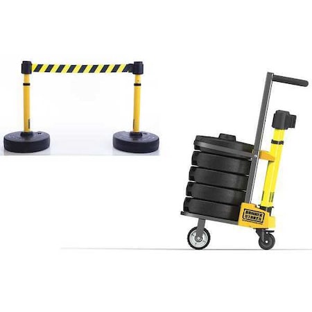 PLUS Barricade,Yellow with Black Stripes