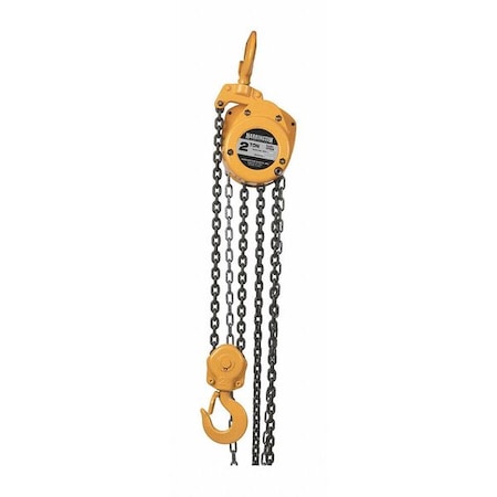 Manual Chain Hoist,4000 lb.,Lift 20 ft.