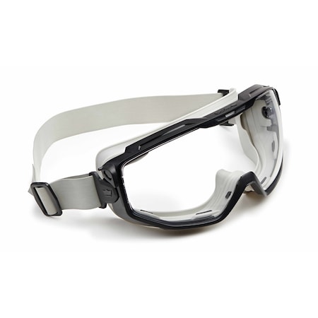 Safety Goggles, Clear Lens, Anti-Scratch & Anti-Fog, Non-Vented, Neoprene Strap