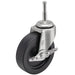 3" X 13/16" Non-Marking Polyolefin Swivel Caster, Side Brake, Loads Up To 120 lb
