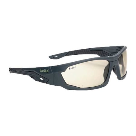 MERCURO, Safety Glasses, Anti-Fog, Anti-Static & Anti-Scratch, Amber Lens, Black Frame, Full-Frame
